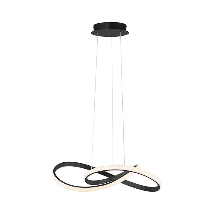 Pendellampe sort 57 cm 3-trins dæmpbar inkl. LED - Viola Due