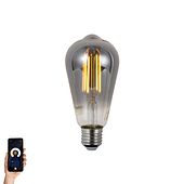 Inteligentná stmievateľná LED žiarovka E27 ST64 dymová 4,9 W 150 lm 1800 K