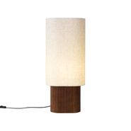 Japandi-gulvlampe-valnøddetræ-med-stofskærm-70cm---Lamel