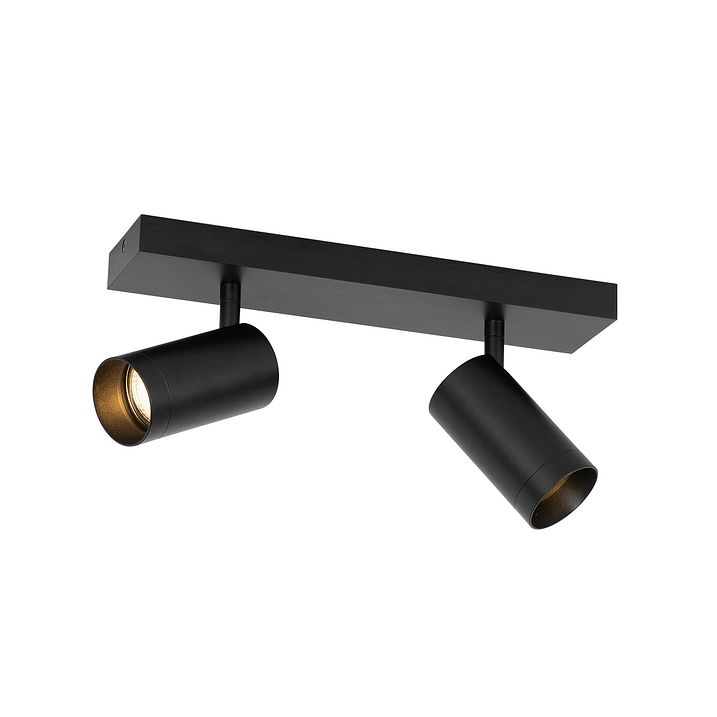 Smart loftspot sort justerbar 2-lys inkl. 2 Wifi GU10 50mm - Jeana Luxe