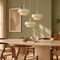Retro-Pendelleuchte Beige mit Metallschirm 3-flammig - Ophelia