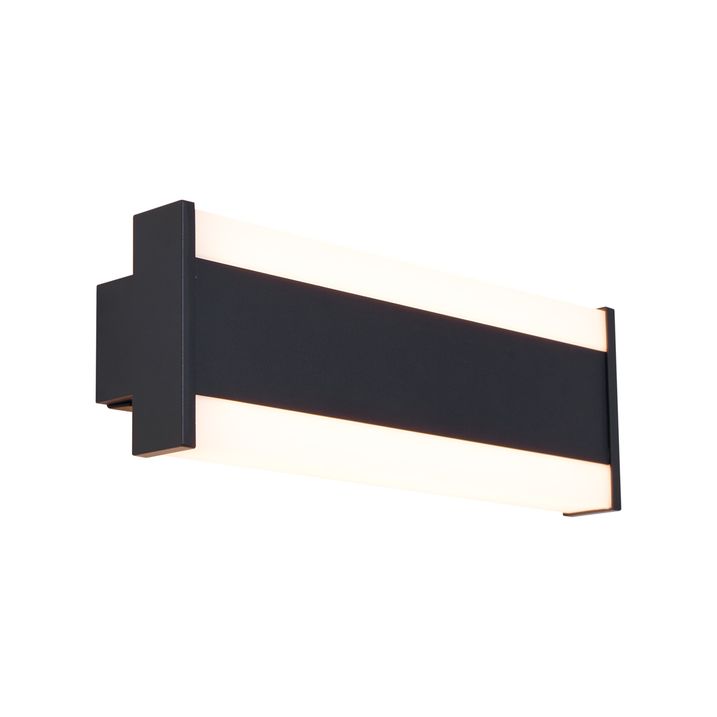 Moderne vegglampe svart 30 cm inkl. LED CCT IP54 - Vanya