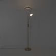 Lampadaire-moderne-doré-avec-bras-de-lecture-avec-LED-et-variateur---Divo