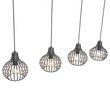 Moderne-pendellampe-sort-4-lys---Saffira