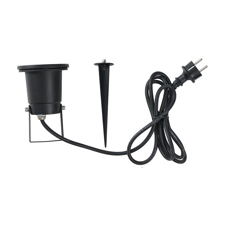 Moderner Gartenstrahler schwarz inkl. LED verstellbar mit Kabel und Stecker 250cm IP65 - Basic