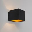 Lámpara-de-pared-de-diseño-negro/dorado-con-LED---Caja
