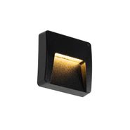 Set-mit-6-schwarzen-quadratischen-Außenwandleuchten-inkl.-LED-IP65---Gem