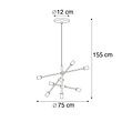 Viedā-industriālā-piekaramā-lampa-melna,-ieskaitot-6-WiFi-ST64---Sydney