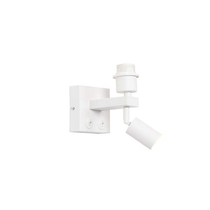 Applique murale moderne blanche avec liseuse - Brescia