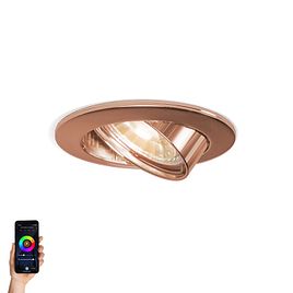 Faretto da incasso Smart orientabile rame con Wifi GU10 - Edu