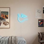 Lámpara-de-pared-de-neón-azul-con-LED---Paperplane