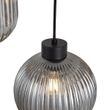Smart-Pendant-Lamp-Black-with-Smoke-Glass-6-Lights-Incl.-WiFi-A60---Ana