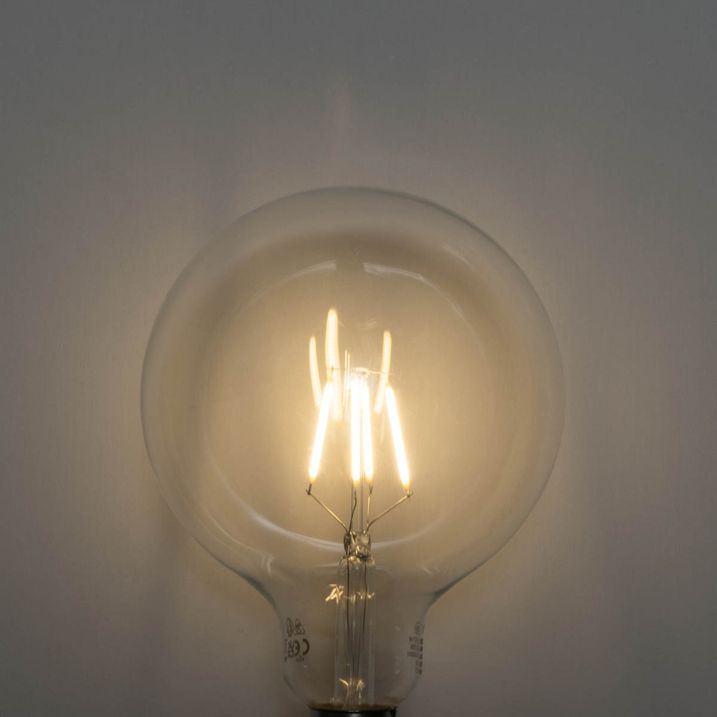 5er-Set E27 3-Stufen-Dimmbare LED-Spiralfilament-Glühbirnen G125 4W 450 lm 2700K