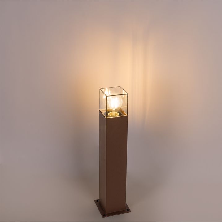 Industrijska spoljna stojeća lampa rđasto braon 50 cm IP44 - Danska