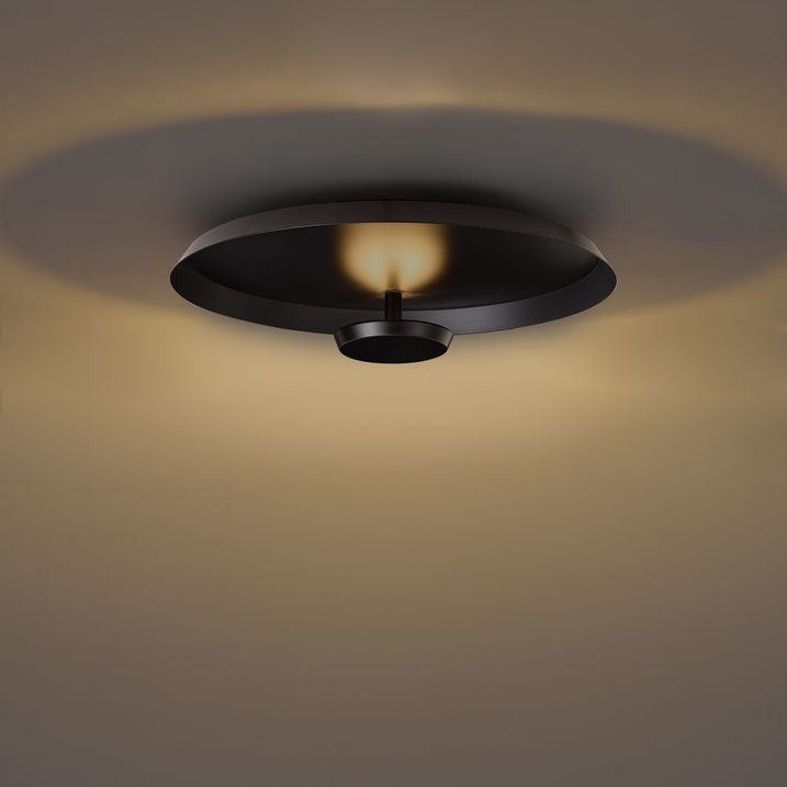 Nowoczesna lampa sufitowa matowa czarna z LED z 3-stopniową regulacją ściemniania - Sombra