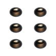Set-med-6-moderna-infällda-spotlights-svart-roterbara-och-lutningsbara---Alloy