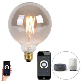 Smart E27 LED lamp G125 smoke 7W 400 lm 1800-3000K