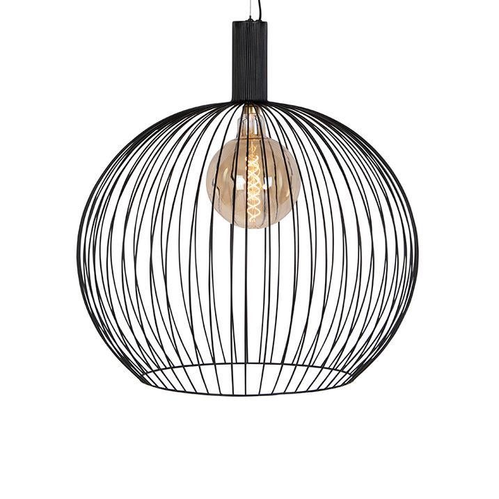 Suspension design ronde noire 70 cm - Dos