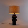 Designerska-lampa-stołowa-czarna-z-abażurem-z-tkaniny-w-kolorze-jasnoszarym-35-cm---Alisia
