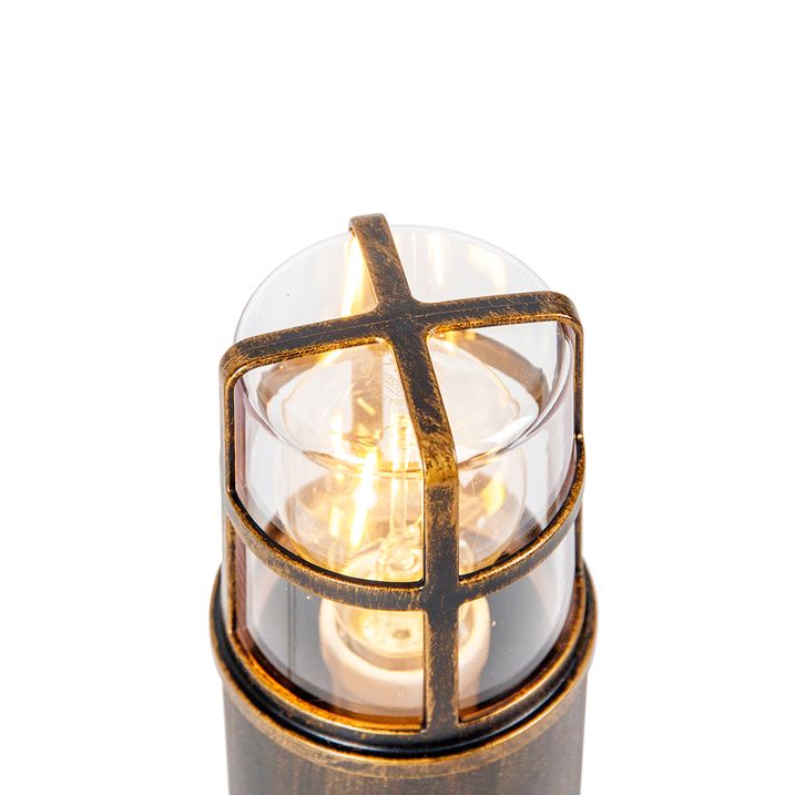 Vintage staande buitenlamp antiek goud IP54 50 cm - Kiki