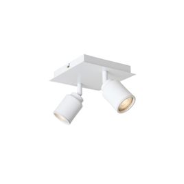 Foco moderno de baño blanco cuadrado 2-luces IP44 - Ducha
