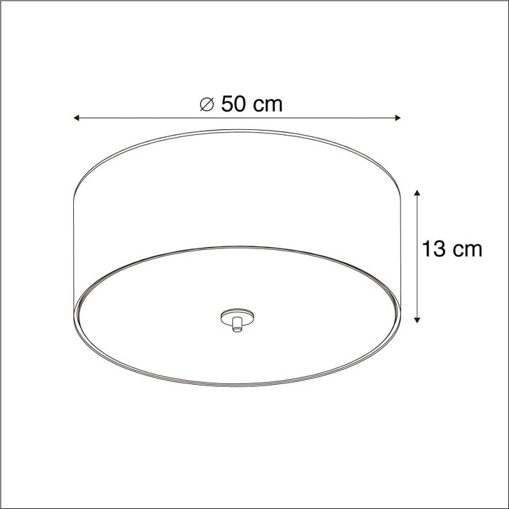 Smart Ceiling Lamp White 50cm Incl. 4 Wifi A60 - Drum Jute