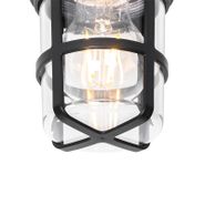 Lampada-da-soffitto-e-da-parete-nera-con-paralume-trasparente-IP54---Kiki