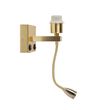 Art-Deco-Wandleuchte-Gold-mit-USB-und-flexiblem-Arm---Brescia-Combi