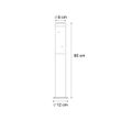 Moderne-Aussen-Pollerleuchte-rostbraun-mit-geriffeltem-Glas-60cm-inkl.-LED-IP54---Ribba