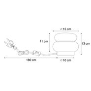 Lampă-de-masă-Japandi-bej-cu-sticlă-opală-15cm---Kumo