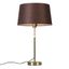 Stolní-lampa-zlatá/mosazná-s-hnědým-stínítkem-35-cm-nastavitelná---Parte
