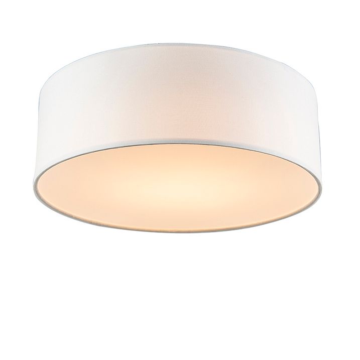 Stropní lampa bílá 30 cm včetně LED - Drum LED
