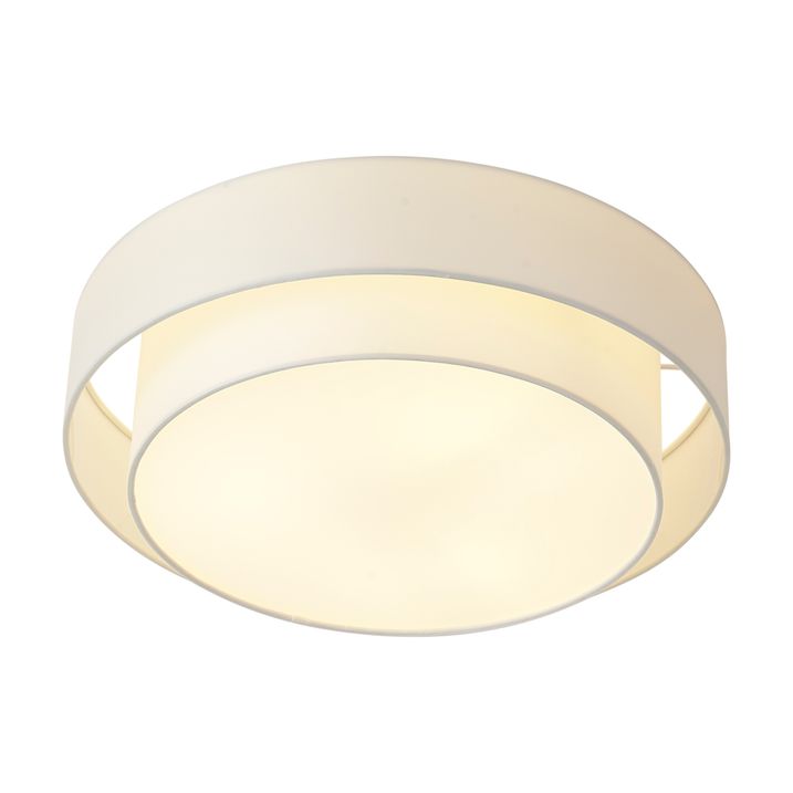 Moderna griestu lampa balta 50 cm ar 3 gaismām - Drum Duo