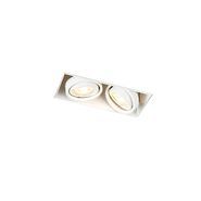 Set-od-6-udubljenih-tačaka-bijele-GU10-nagibne-bez-ukrasa-2-svjetla---Oneon
