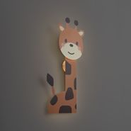 Lámpara-de-pared-infantil-marrón-con-LED-regulable-en-3-pasos---Gigi-la-Jirafa