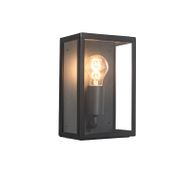 Industriële-buiten-wandlamp-zwart-met-glas-25,5-cm-IP44---Rotterdam