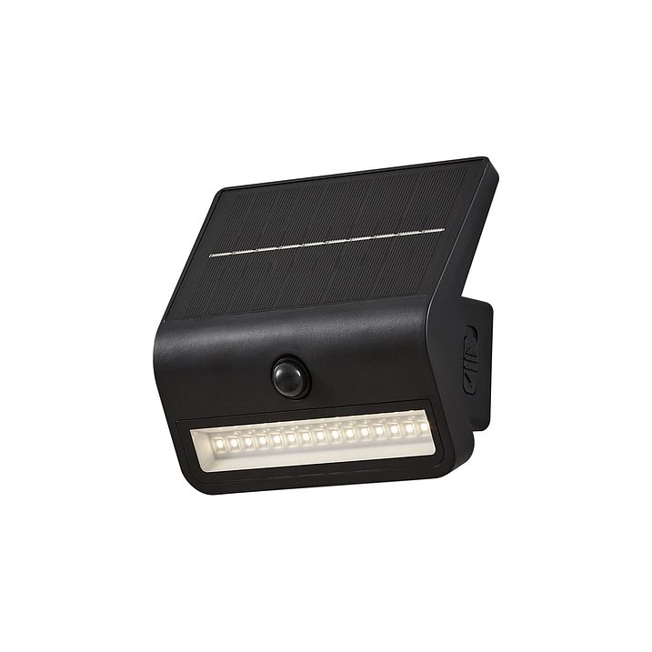 Vanjska zidna lampa crna uklj. LED IP54 sa senzorom pokreta solarna - Floody