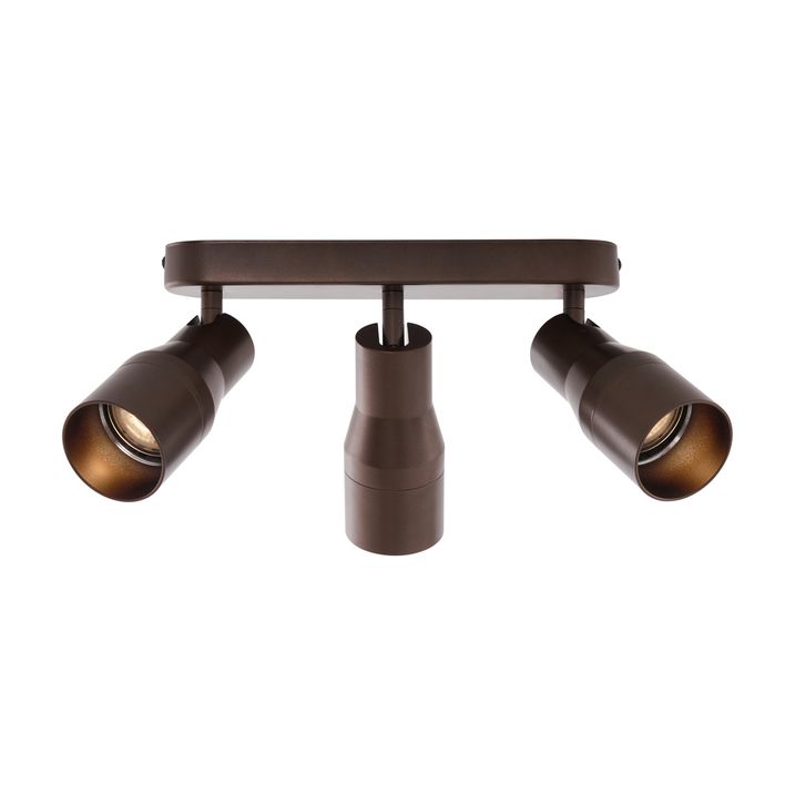 Spot encastré rond bronze foncé GU10 50 mm 3 lumières - Stanley