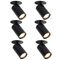 Set de 6 spoturi încastrate moderne negre GU10 50mm - Chels
