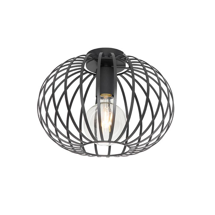 Smart Ceiling Lamp Black 30 cm Incl. Wifi G95 - Johanna