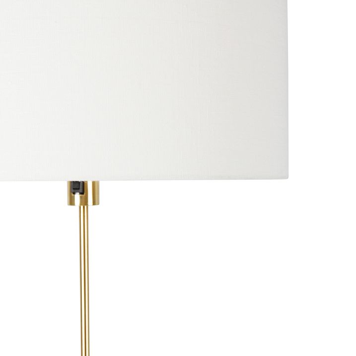 Adjustable Floor Lamp Gold with White Lampshade 50 cm - Parte