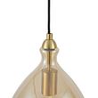 Smart-hanglamp-goud-met-amber-glas-3-lichts-incl.-Wifi-A60---Traditional