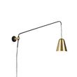 Retro-wandlamp-goud/messing-met-kap---Demi