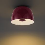 Retro-stropní-lampa-červená-s-bílým-vnitřkem-vč.-LED-3-stupňově-stmívatelná---Vera