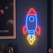 Неонова-стенна-лампа-многоцветна-с-LED---Rocket