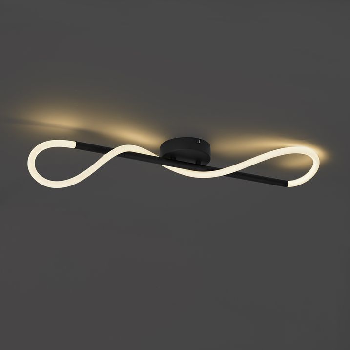 Plafonnier moderne noir avec LED inclus à 3 niveaux de gradation - Keri