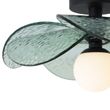 Plafonieră-de-design-neagră-cu-sticlă-verde-striată---Kemner