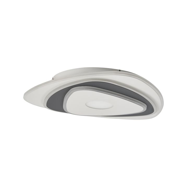 Designerska lampa sufitowa biała z ciemnoszarym organicznym kształtem z LED z możliwością ściemniania - Taylor
