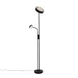 Lampadaire-noir-avec-LED-et-variateur-avec-liseuse---Kelso