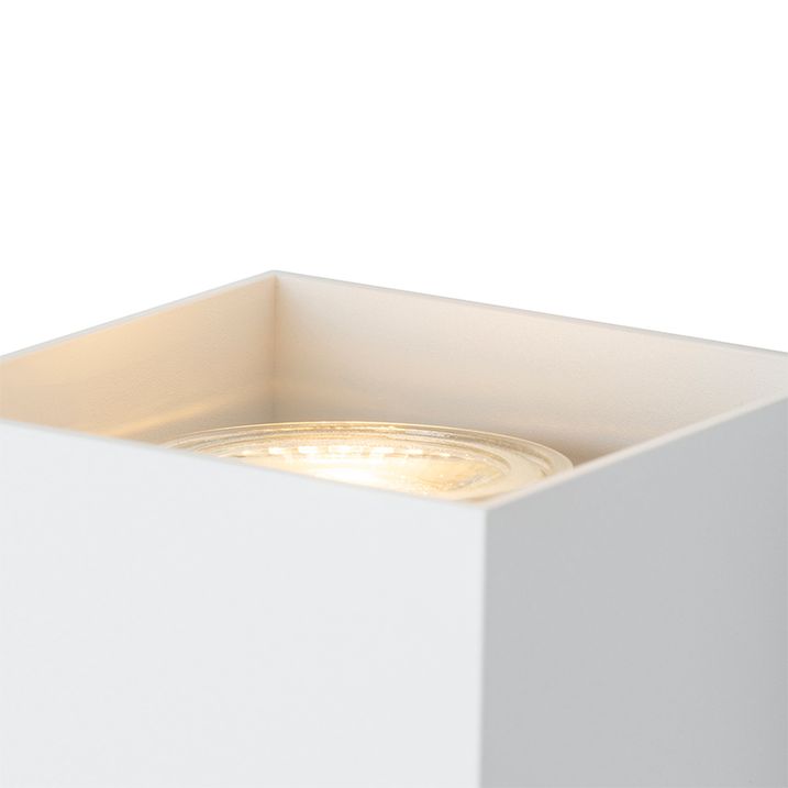 Design wandlamp wit vierkant - Sabbir